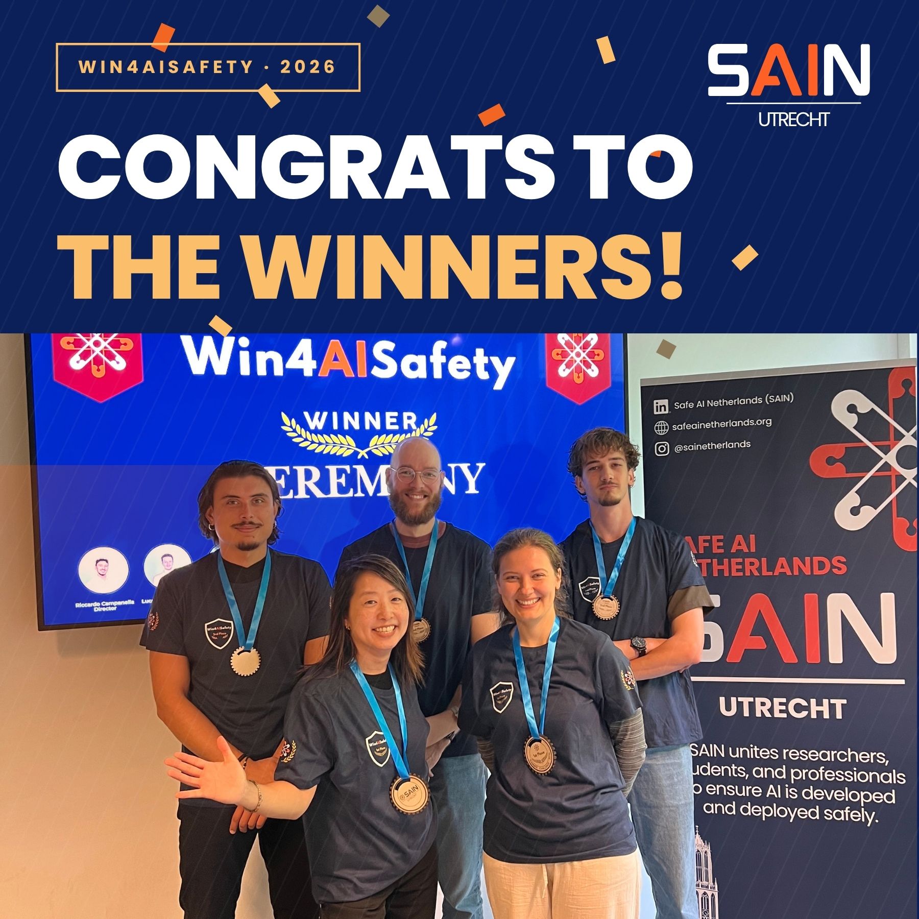 Win4AISafety — Open Research Summer Challenge by SAIN Utrecht. Congratulations to the winners.